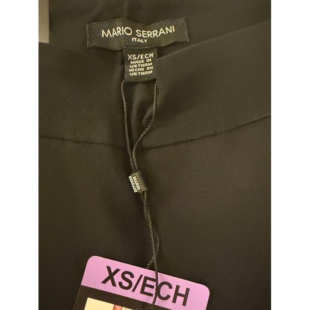 Mario Serrani Italy Womens Black Comfort Stretch Capri Pants XS NWT 1764407 - Picture 2 of 10